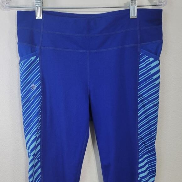 Athleta Leggings Womens Medium Ankle Side Pockets Athletic Sporty Workout Pants - Picture 2 of 12